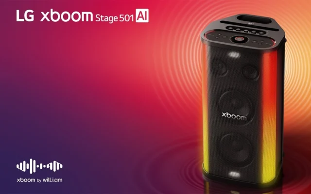 LG lança caixa de som LG xboom Stage 501: potência, design, tecnologia de ponta e bateria de 25 horas