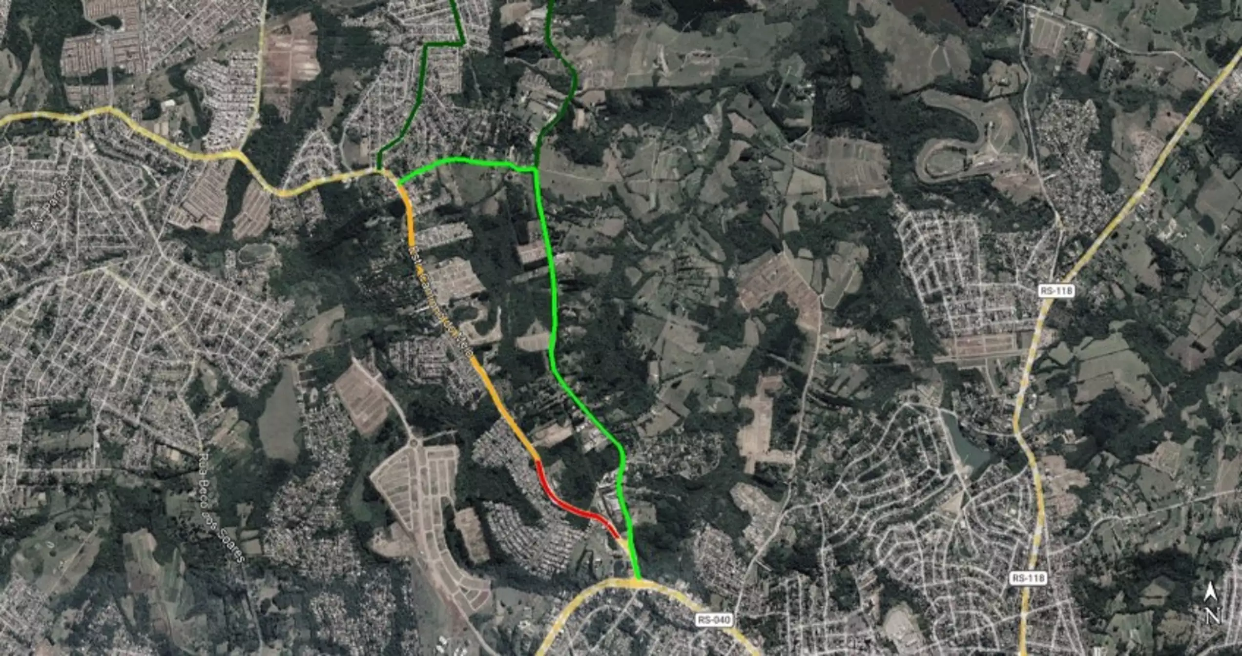 Obra de duplicação bloqueia trecho da Estrada Caminho do Meio entre Viamão e Alvorada na sexta (23) e sábado