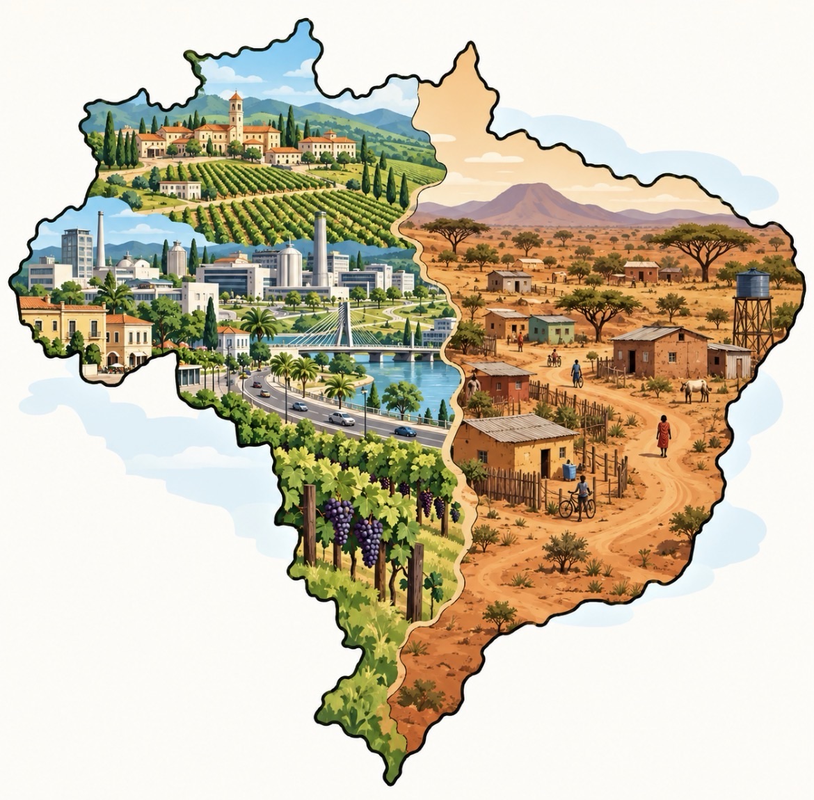 Uma Itália e um Quênia dentro do Brasil