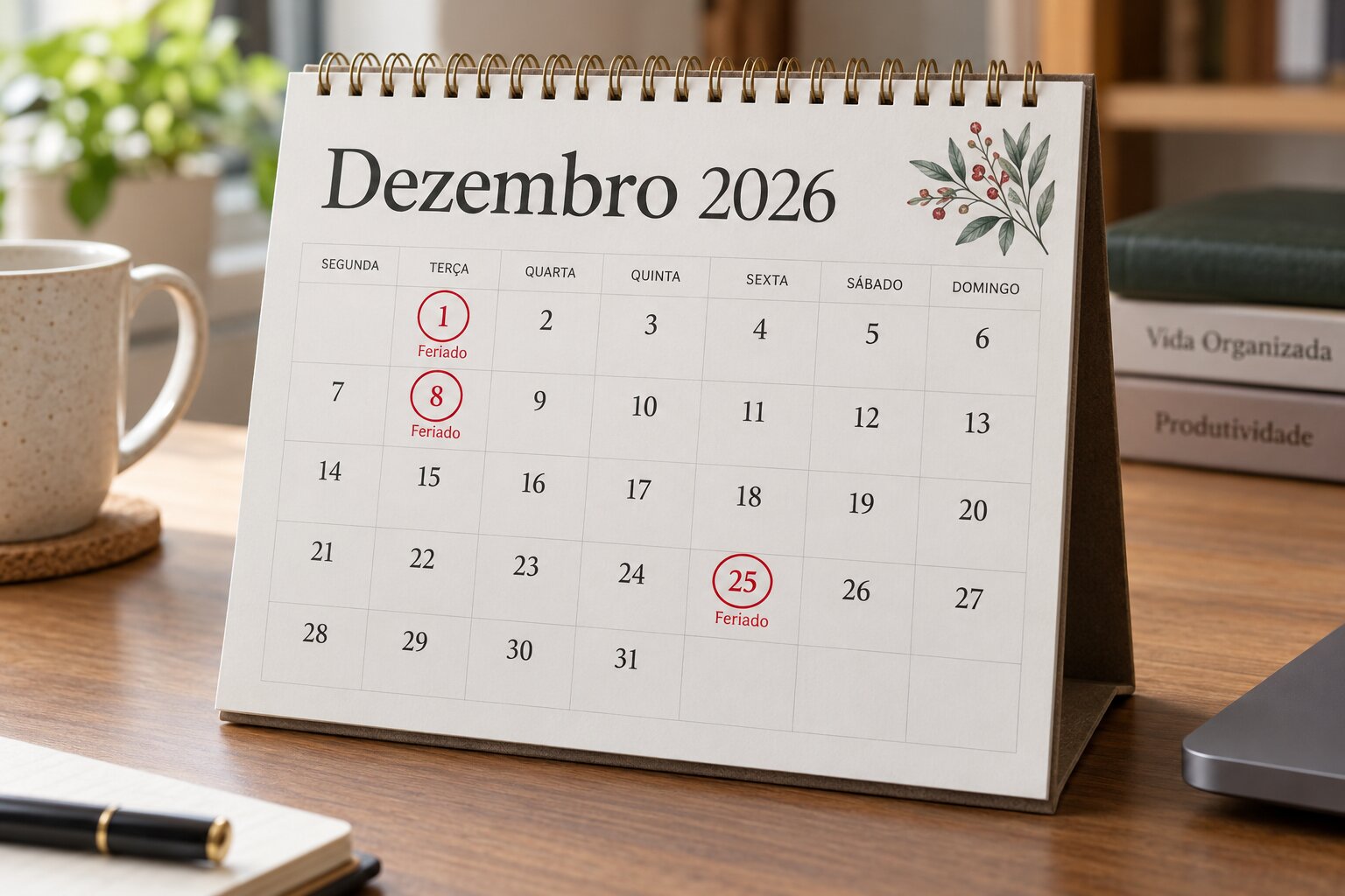 Pontes de dezembro de 2026: os feriados à terça e os dias de férias que dão mais descanso seguido
